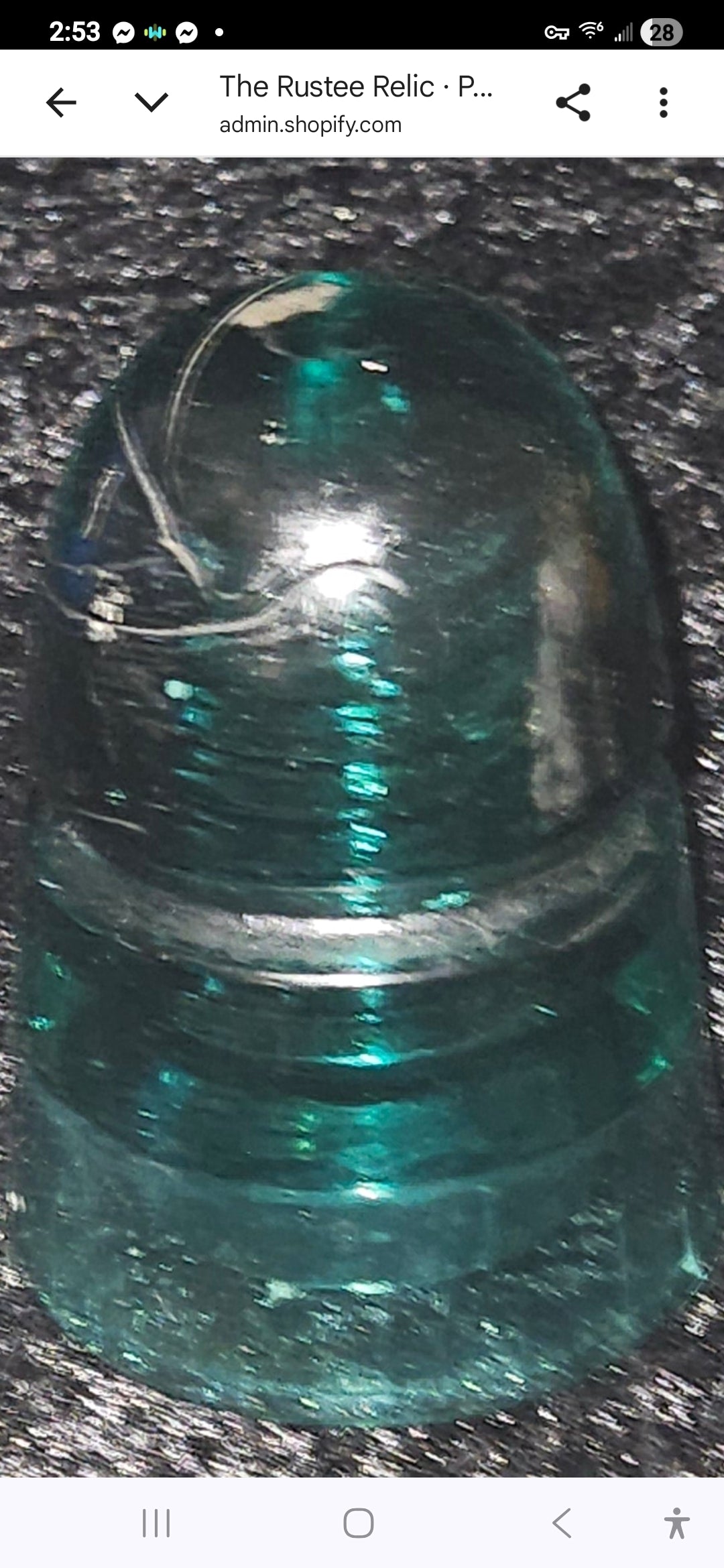 Vintage Aqua Glass Telegraph Insulator