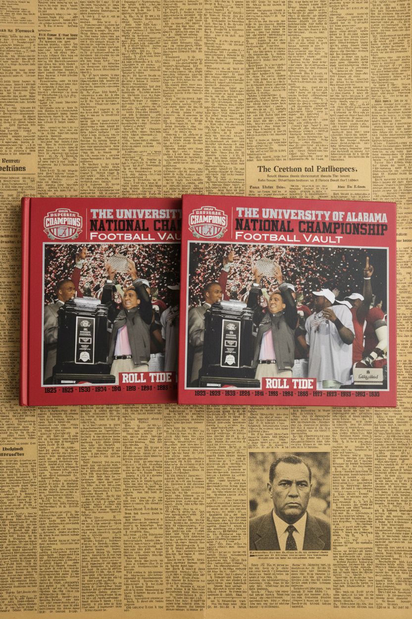 The University of Alabama National Championship Football Vault — Set of 2 Hardcover Books | Roll Tide