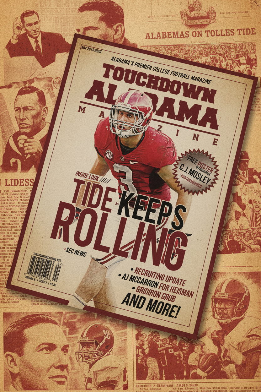 Touchdown Alabama Magazine – November 2013 | Vol. 6 Issue 2 | AJ McCarron Heisman | C.J. Mosley Poster