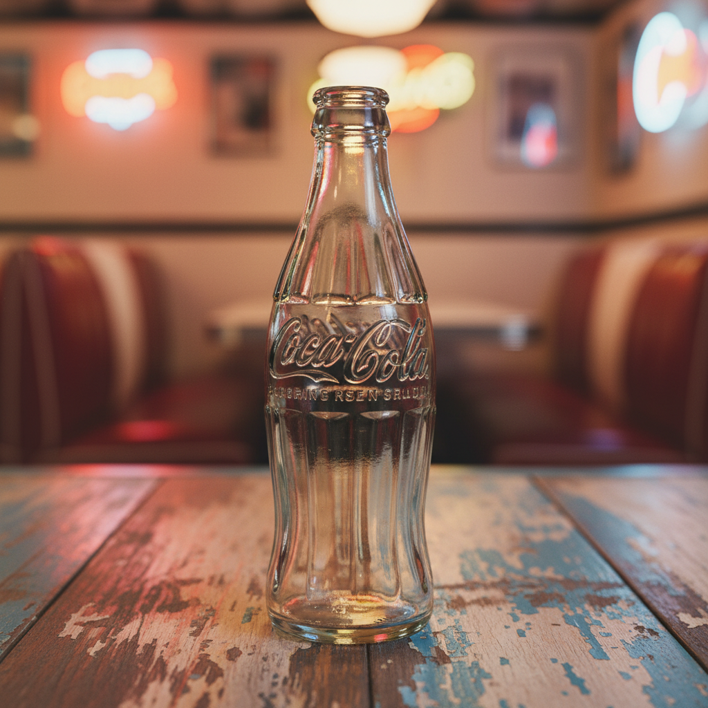Vintage Clear Glass Coca-Cola Bottle | Embossed Contour Collectible Mint Condition