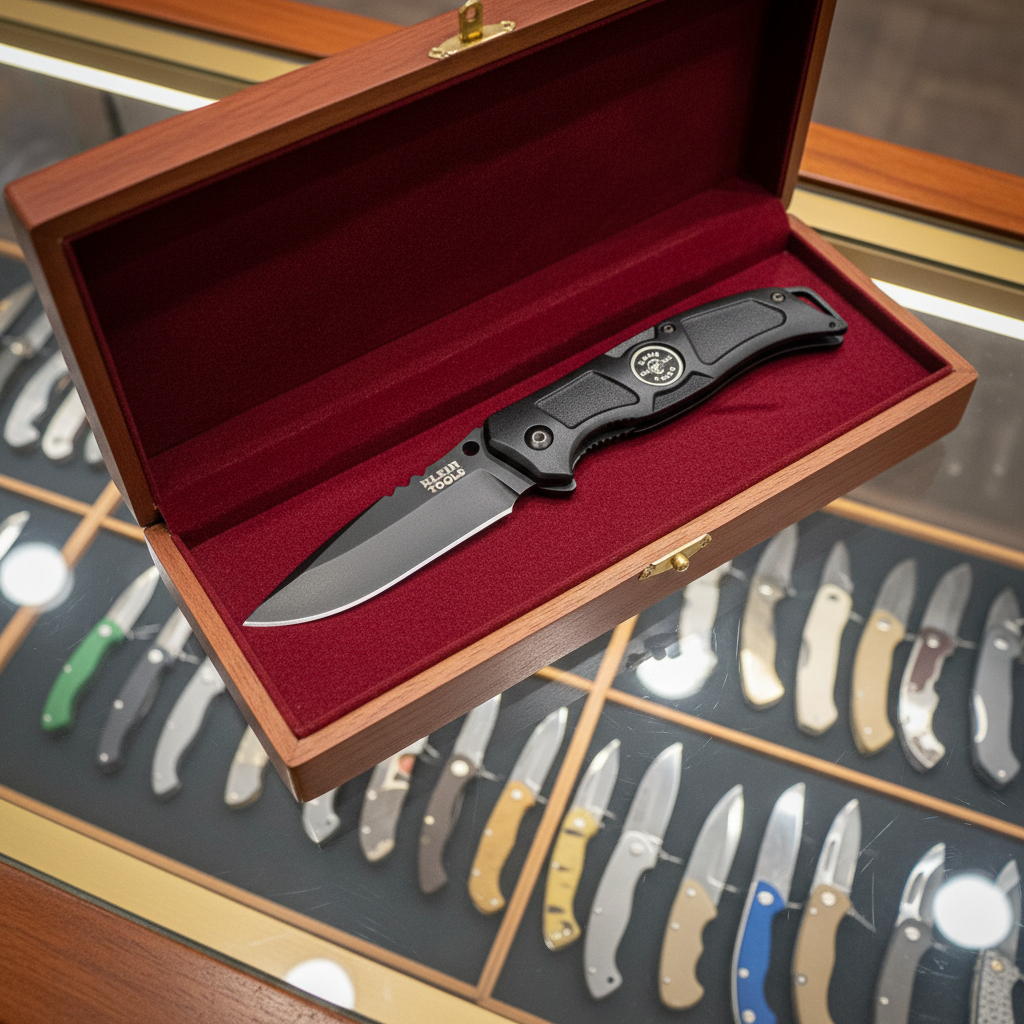 Klein Tools Electrician Pocket Knife — Black Blade & Handle