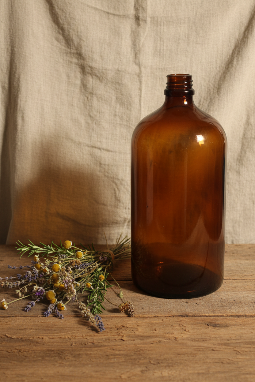 Antique Amber Glass 2-Gallon Bottle | Illinois Glass Co. | Circa 1917