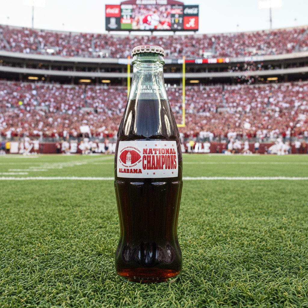 Alabama Crimson Tide National Champions Coca-Cola Bottle | Sealed Commemorative Collectible