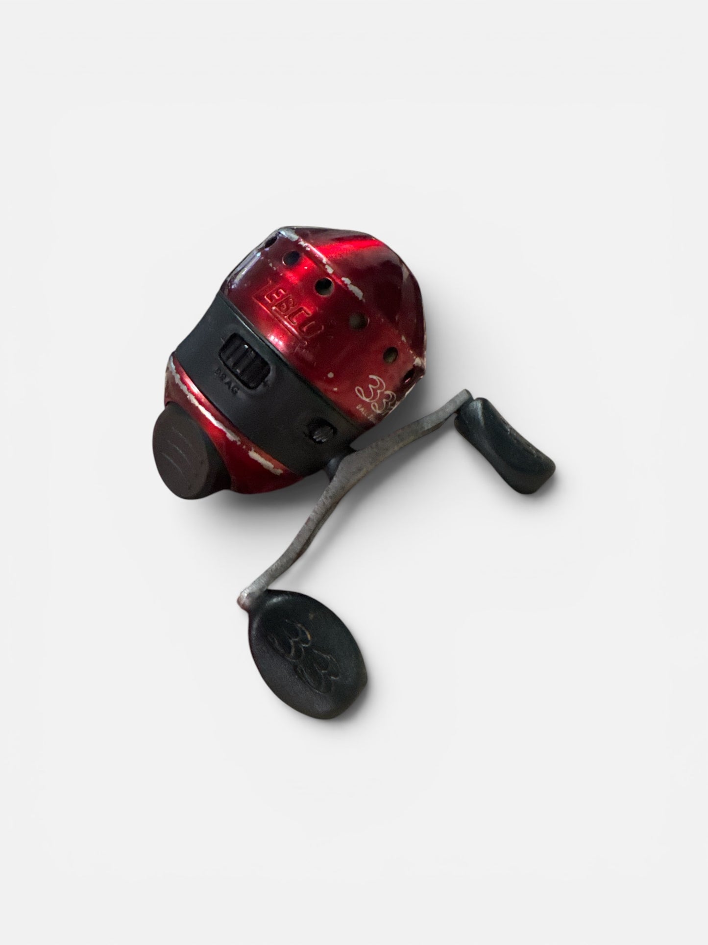 Zebco 33 Custom Spincast Reel – Red (Paint Chips)