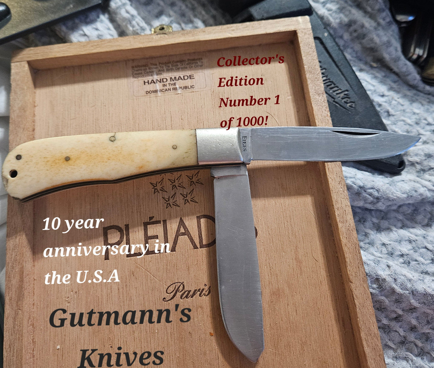 Gutmann's EDGES 10th Anniversary Collector's Trapper Knife — #1 of 1,000