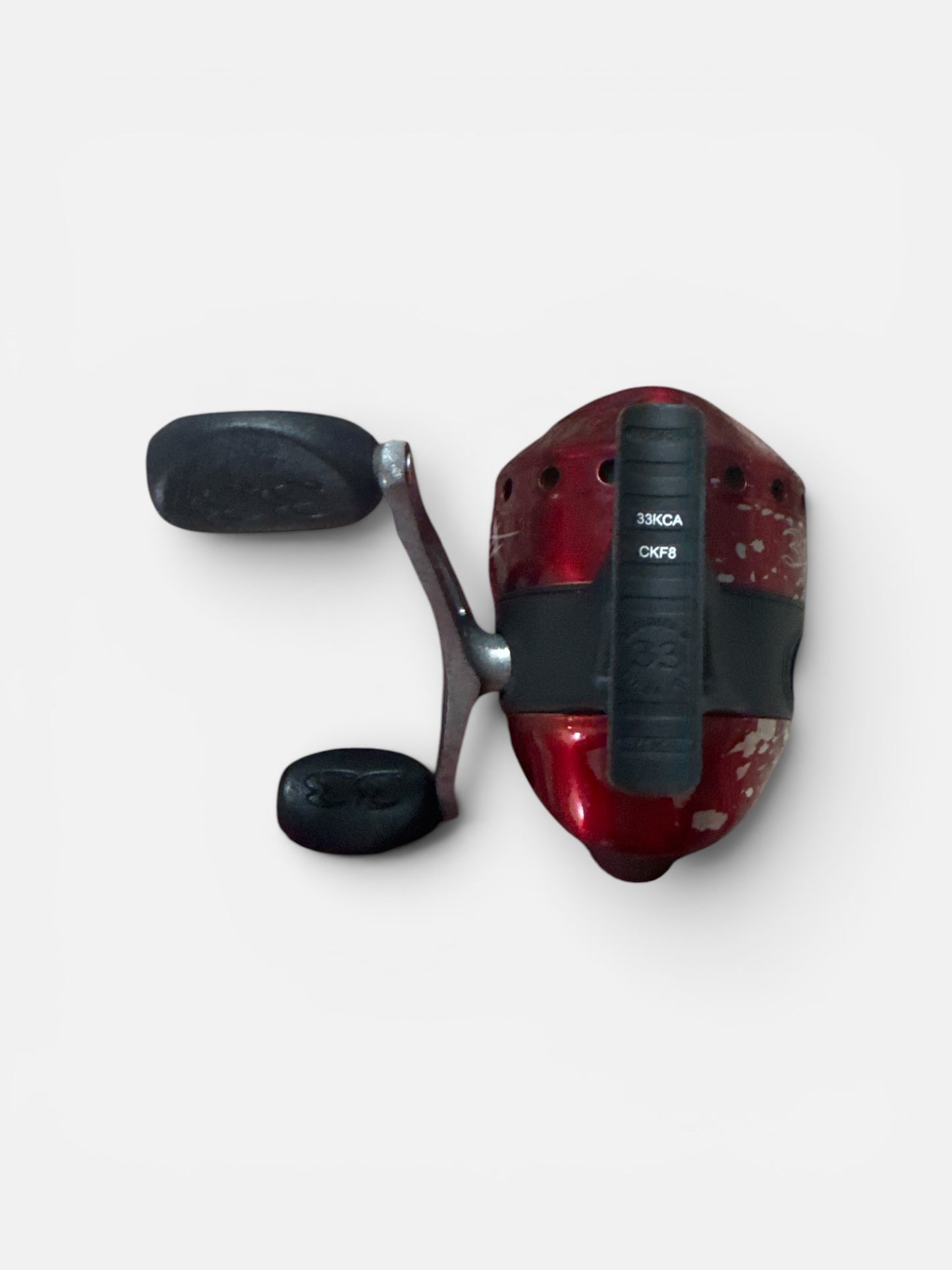 Zebco 33 Custom Spincast Reel – Red (Paint Chips)