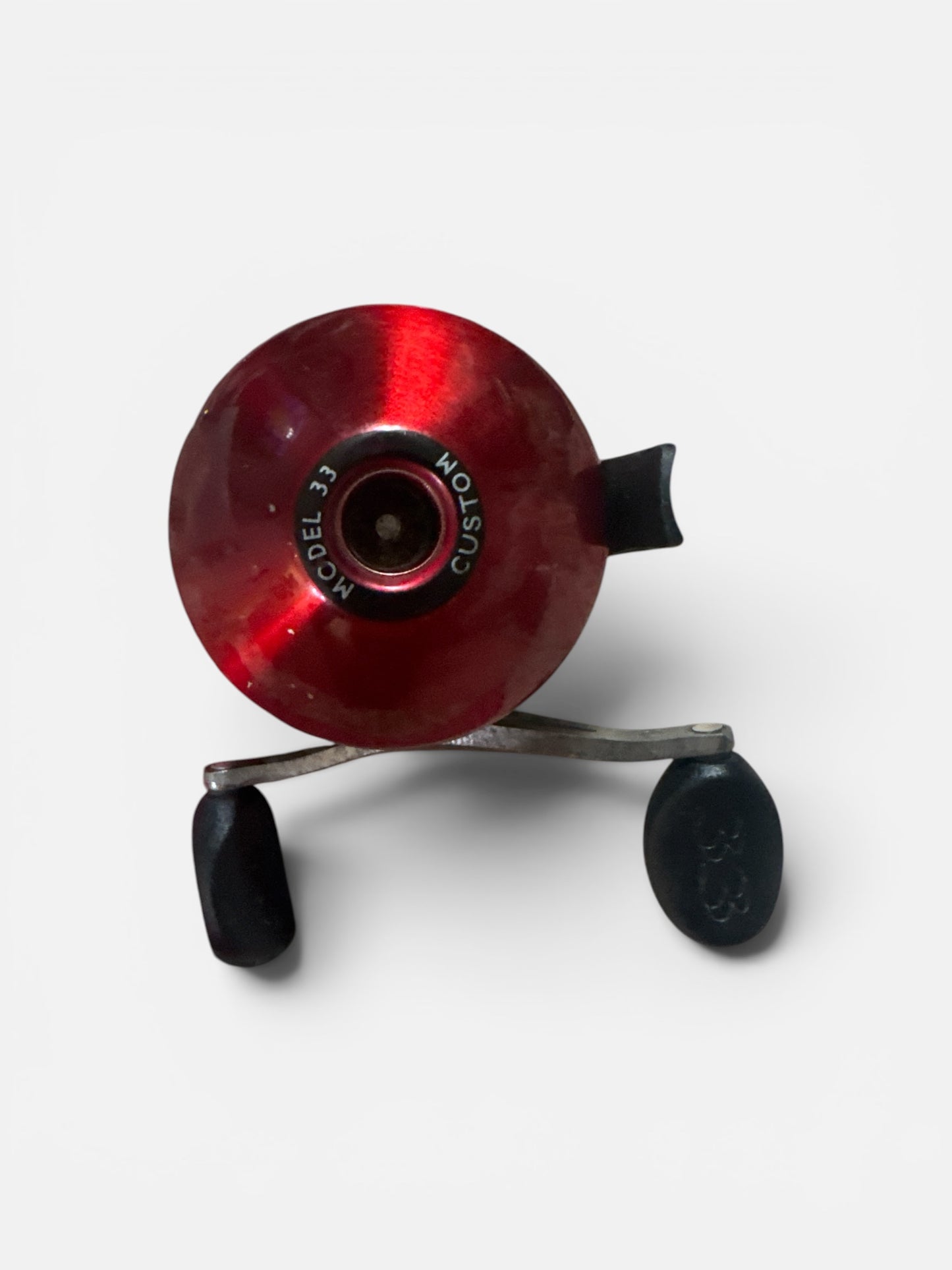Zebco 33 Custom Spincast Reel – Red (Paint Chips)