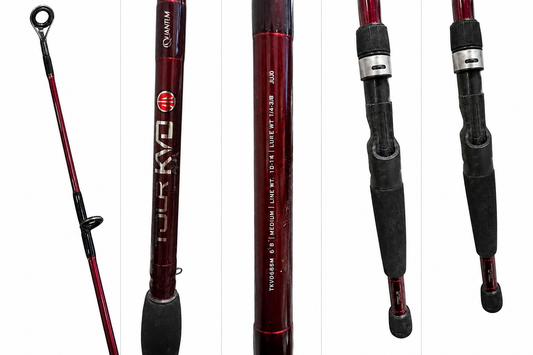 Quantum TKV068M 6’8” Medium Spinning Fishing Rod – Burgundy – 10-14 lb Line – Fast Action