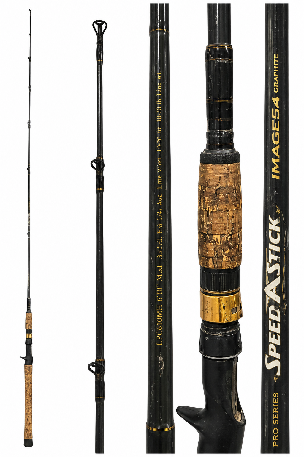 Lew’s Speed Stick IMAG5 Graphite Casting Rod 6’10” Medium Heavy Vintage Bass Rod
