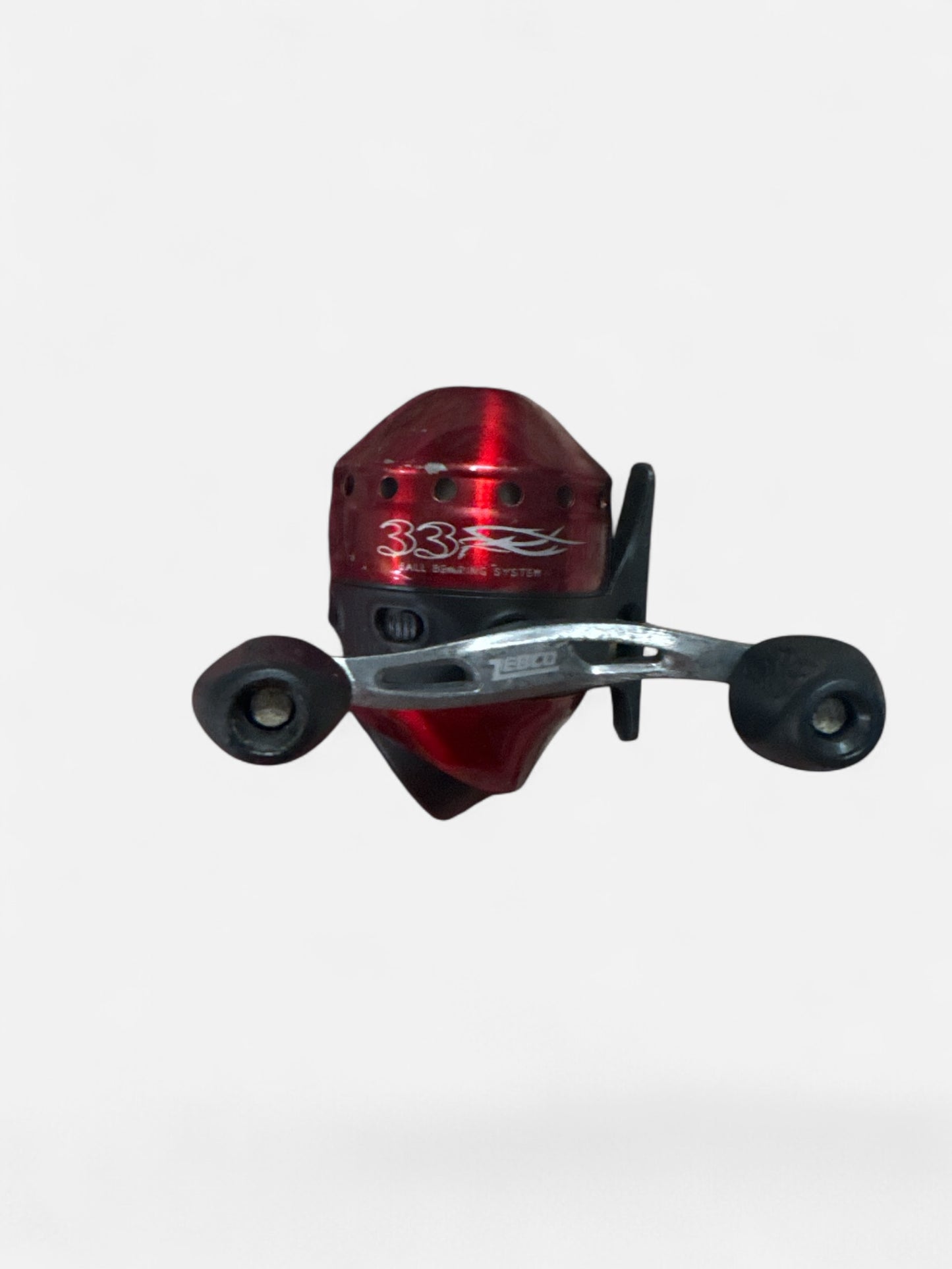 Zebco 33 Custom Spincast Reel – Red (Paint Chips)
