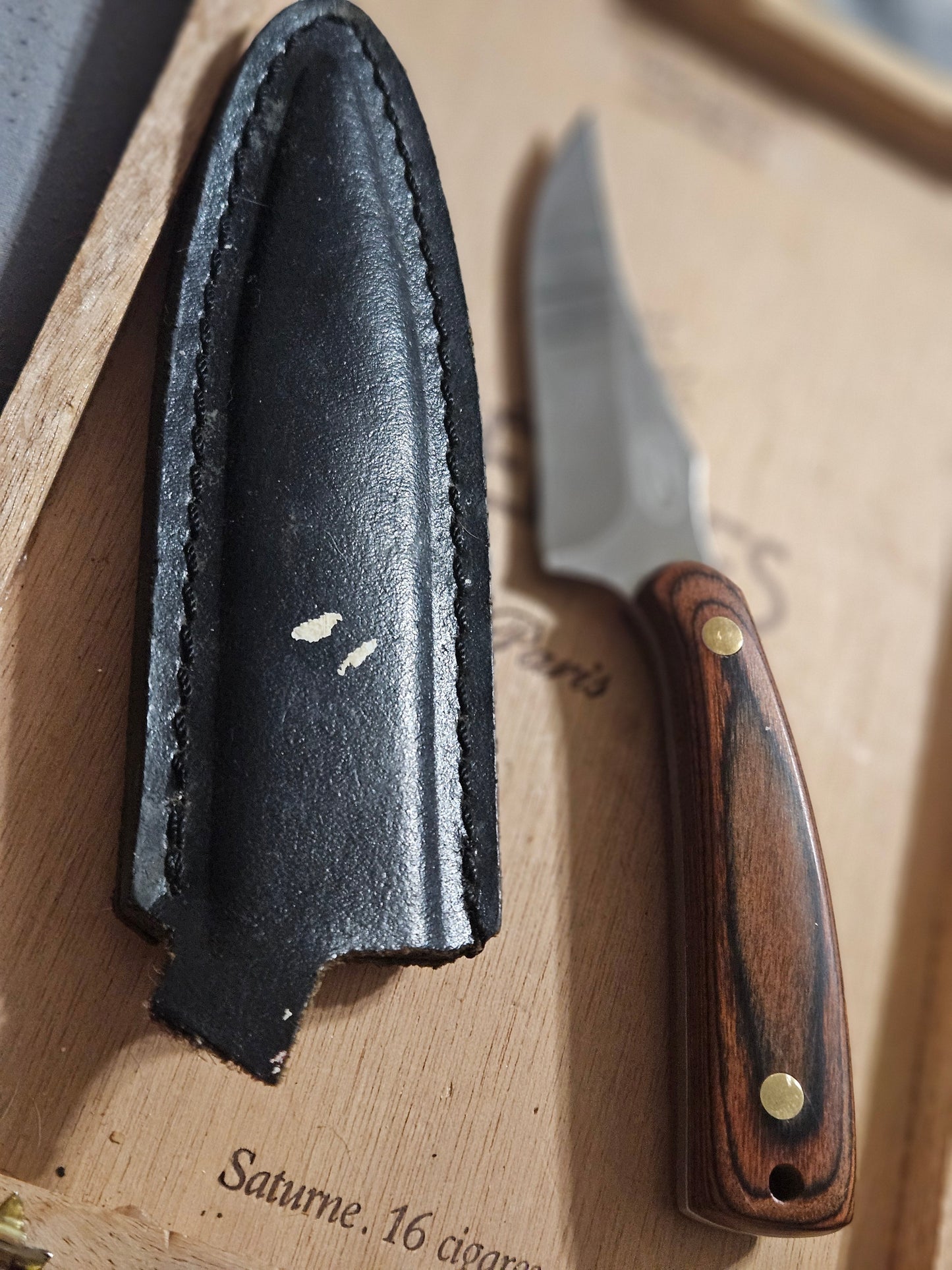 Kentucky Cutlery Boot Knife with Black Leather Sheath