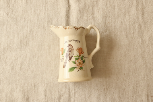 Vintage Mississippi Souvenir Ceramic Pitcher – Mockingbird & Magnolia