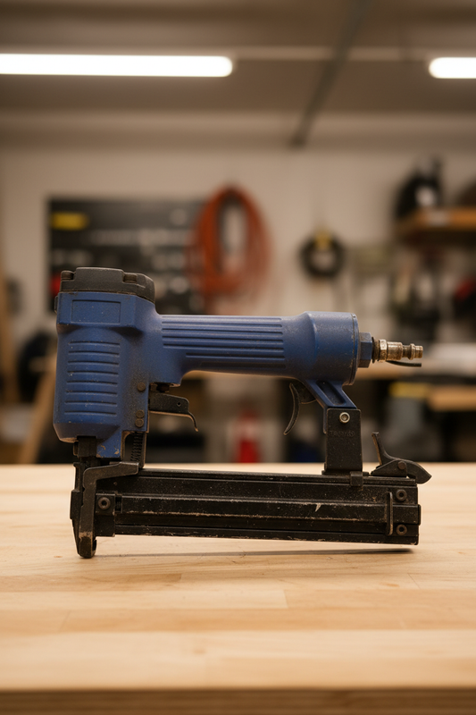 Pneumatic Brad Nailer / Staple Gun — Blue — Air Powered