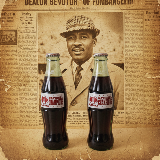 Alabama Crimson Tide 1992 National Champions Commemorative Coca-Cola Bottle Pair — Unopened