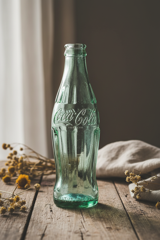 Vintage Newport News Va. Coca-Cola Bottling Franchise Bottle — Georgia Green Hobbleskirt, City Mark