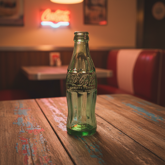 Vintage Green Glass Coca-Cola Bottle | Embossed Contour Script Collectible