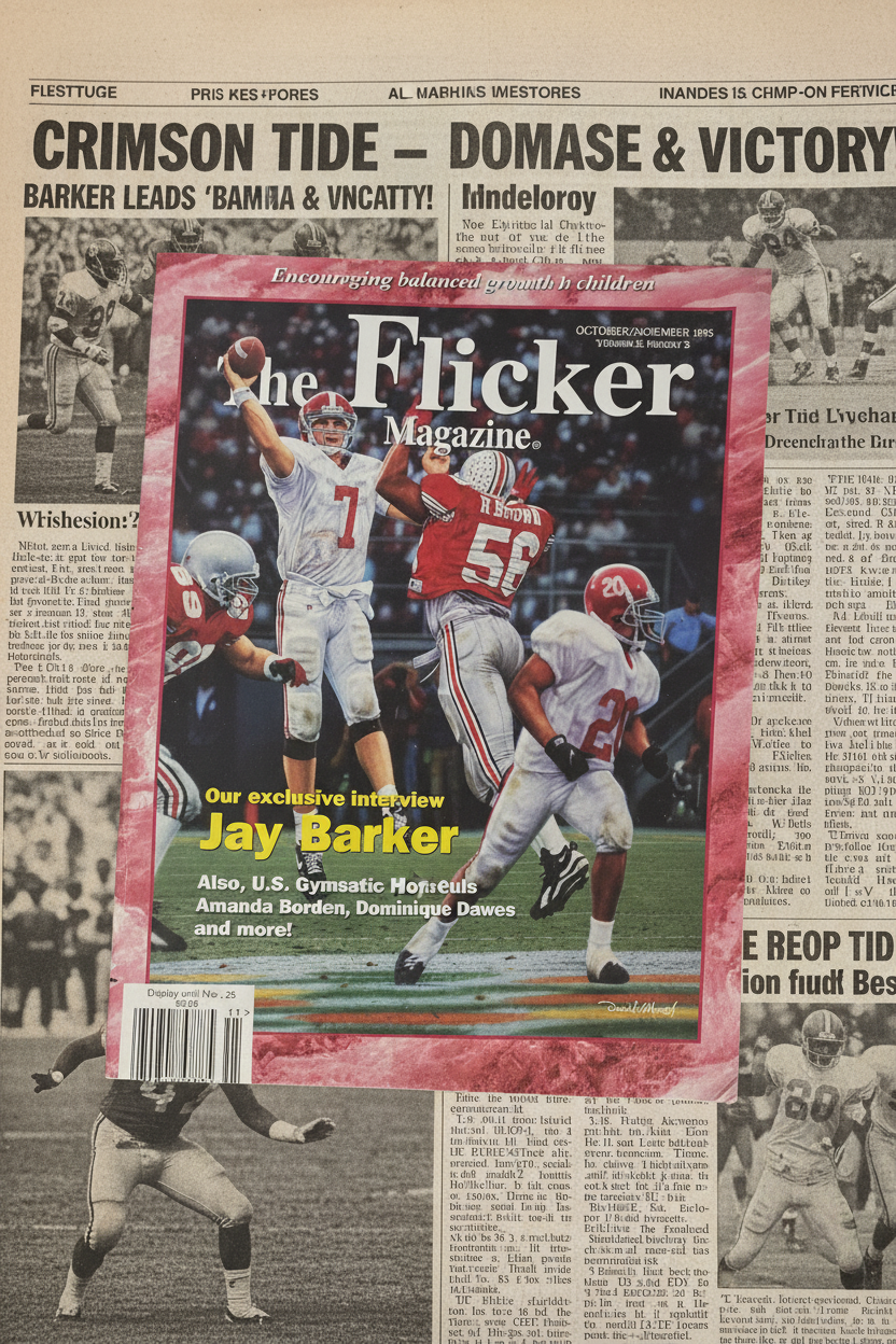 The Flicker Magazine — Jay Barker Cover | October/November 1995 | Alabama Crimson Tide QB