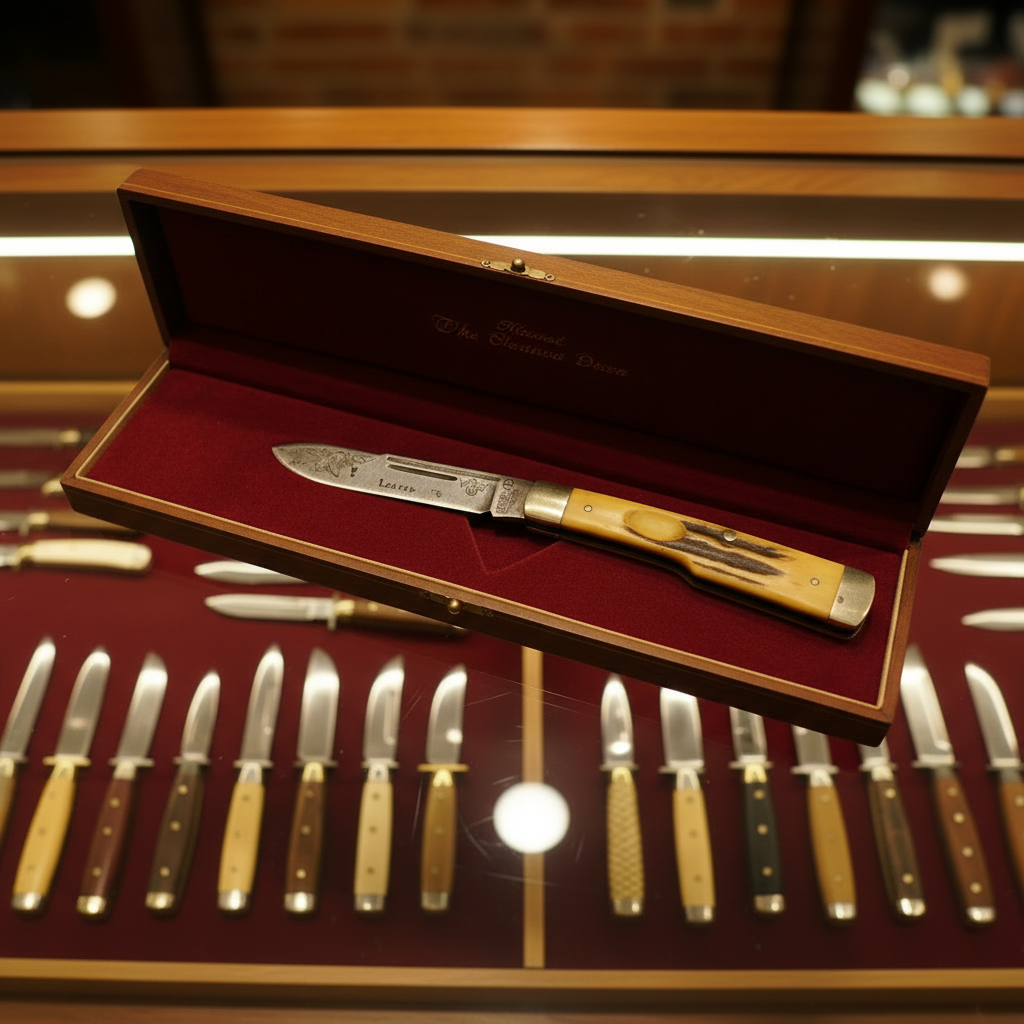 Vintage Case XX Henry Rifle Commemorative Edition Folding Pocket Knife — Near Mint, Never Sharpened