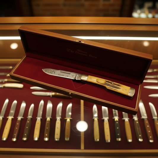 Vintage Case XX Henry Rifle Commemorative Edition Folding Pocket Knife — Near Mint, Never Sharpened