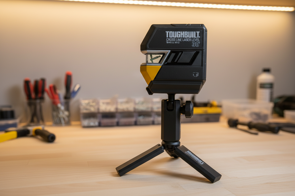 ToughBuilt Cross Line Laser Level TB-H2-LL-30-L2 – 30 Ft. Range, New