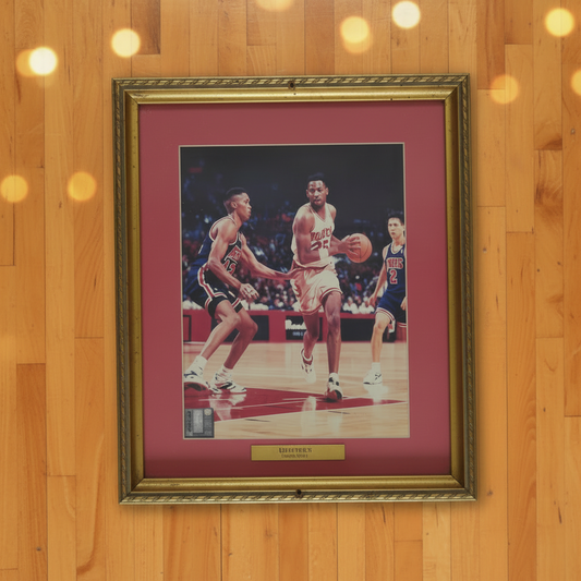 Robert Horry "Big Shot Bob" Houston Rockets #25 — Framed NBA Action Photo | Gold Frame