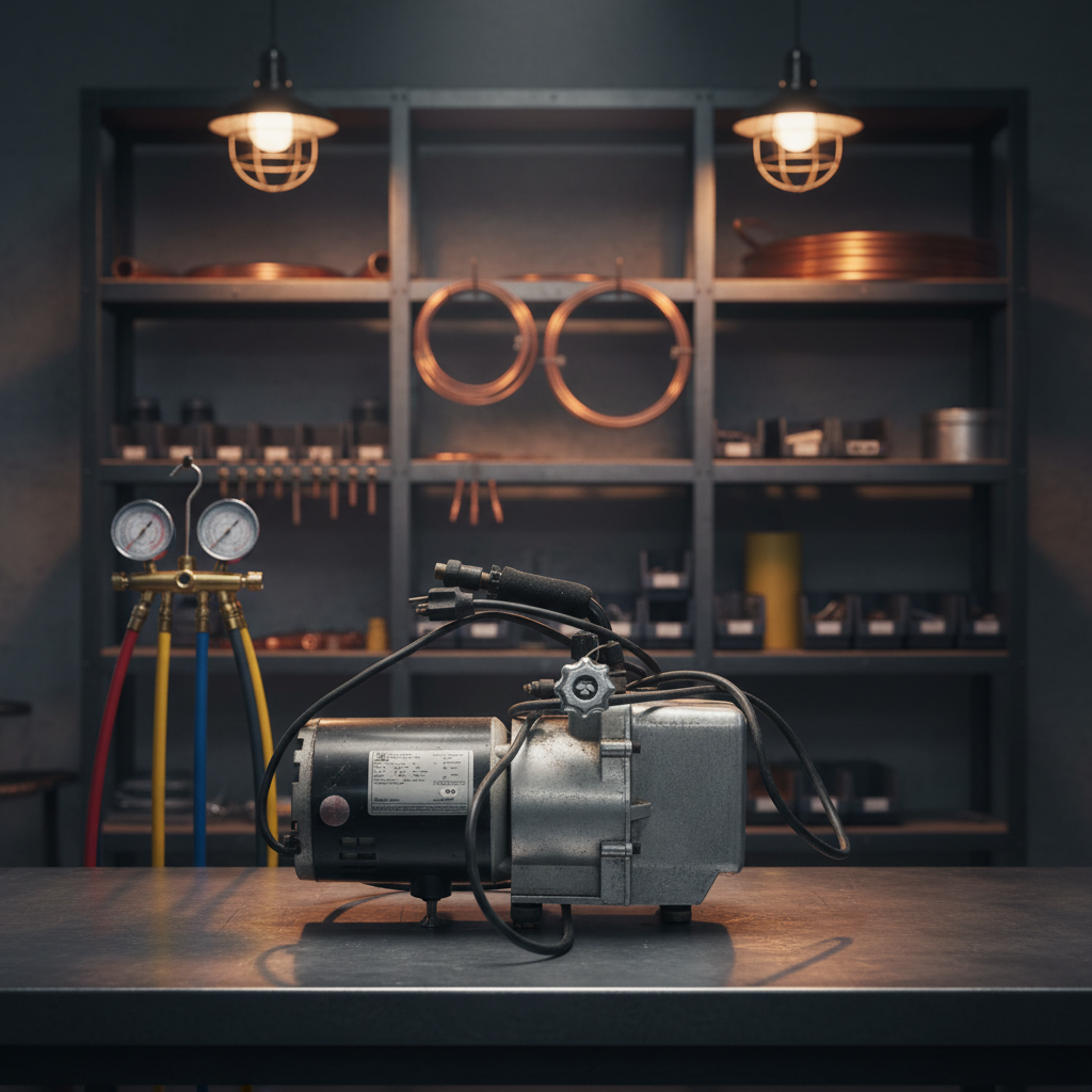 Robinair Vacuum Pump with Emerson 1/3 HP Motor — Runs Great