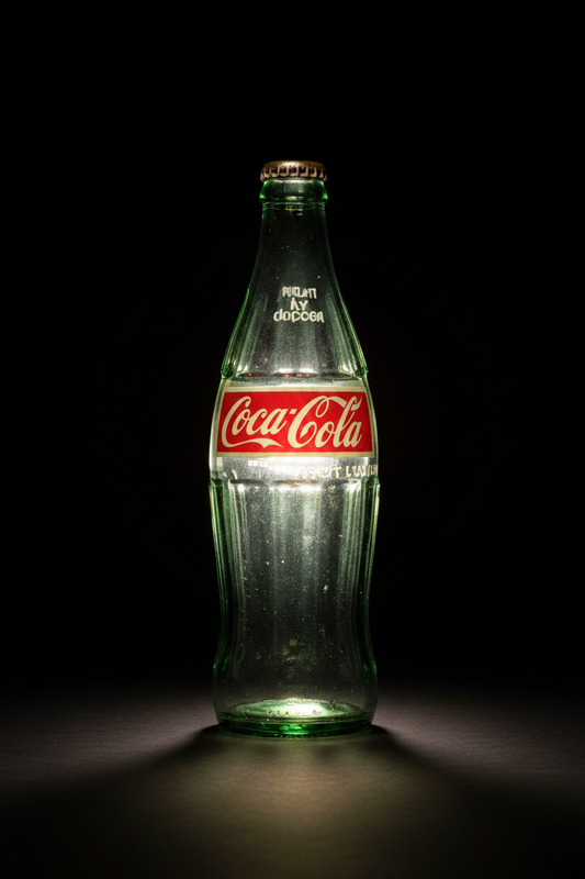 Vintage Coca-Cola 32oz Green Tinted Glass Return Bottle | Mint Condition | Original Label & Cap