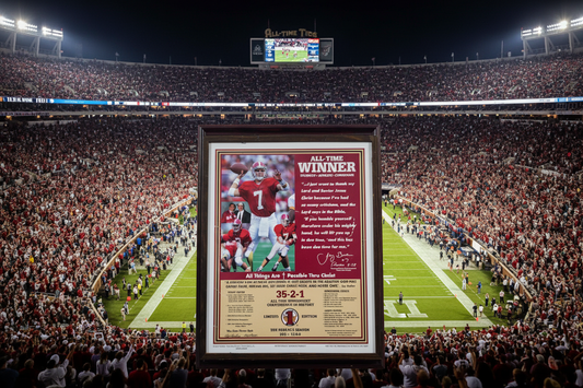 Jay Barker "All Time Winner" Framed Poster – Alabama Crimson Tide – #138/350