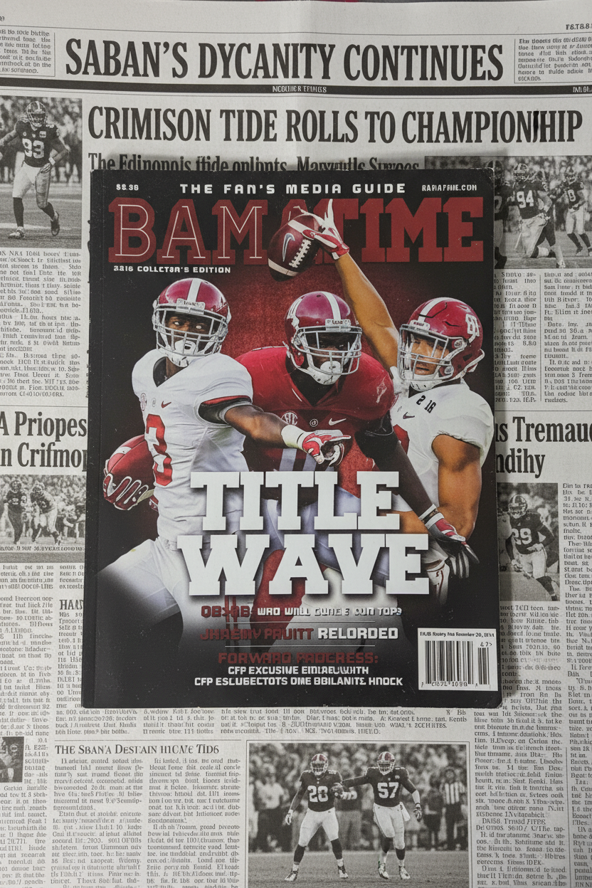 Bama Time — "Title Wave" | 2016 Collector's Edition | Alabama Crimson Tide Fan's Media Guide