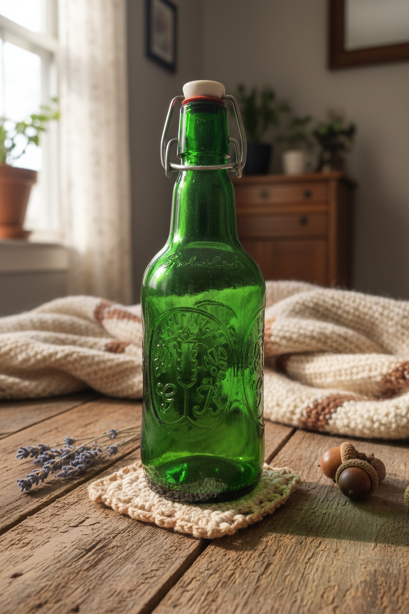 Vintage Grolsch Alabama Swing-Top Green Glass Beer Bottle