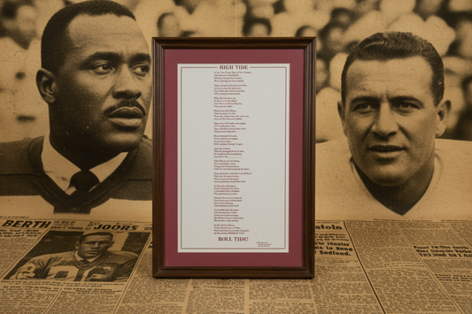 "High Tide" — Jack Aday 1993 Alabama National Championship Poem | Framed 24x12 | Sugar Bowlike l
