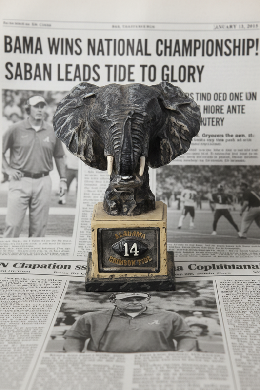 Alabama Crimson Tide 2014 National Championship Elephant Bust Figurine | Nick Saban Era Collectible