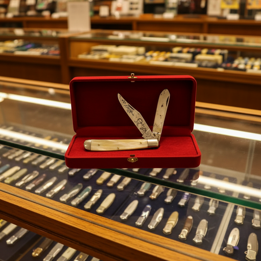 George Jones “The Possum” Collector’s Edition Folding Pocket Knife — Mother-of-Pearl Handles