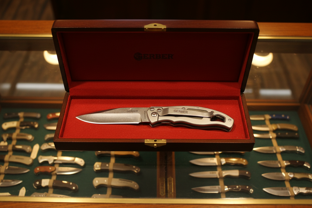 Gerber Folding Pocket Knife – Partially Serrated Blade with Clip