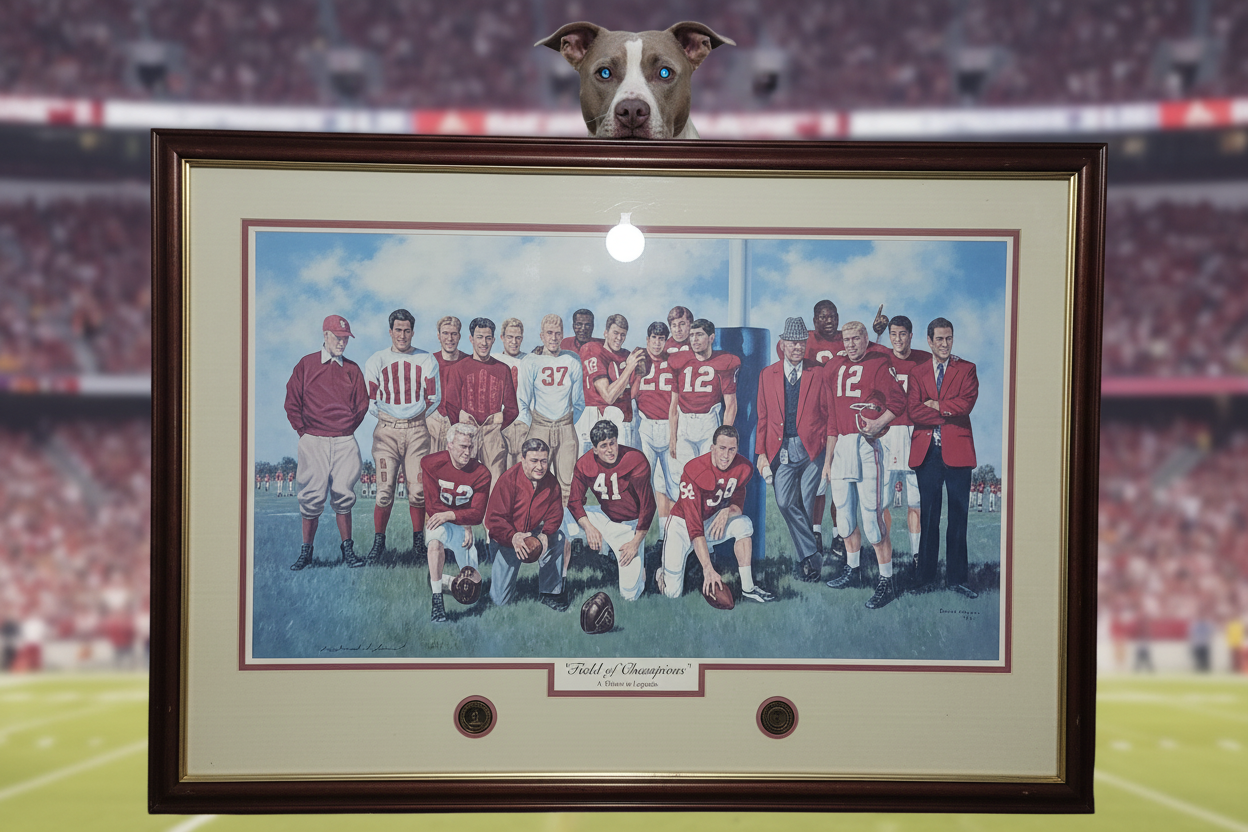 "Field of Champions" — A Tribute to Legends | Signed & Numbered 469/2500 | Double Coin Edition | Alabama Crimson Tide