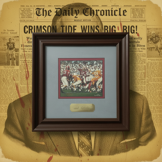 "Third Saturday in October" Hand-Painted Framed Collector Print — Alabama vs Tennessee | Kenny Stabler #12 | Signed