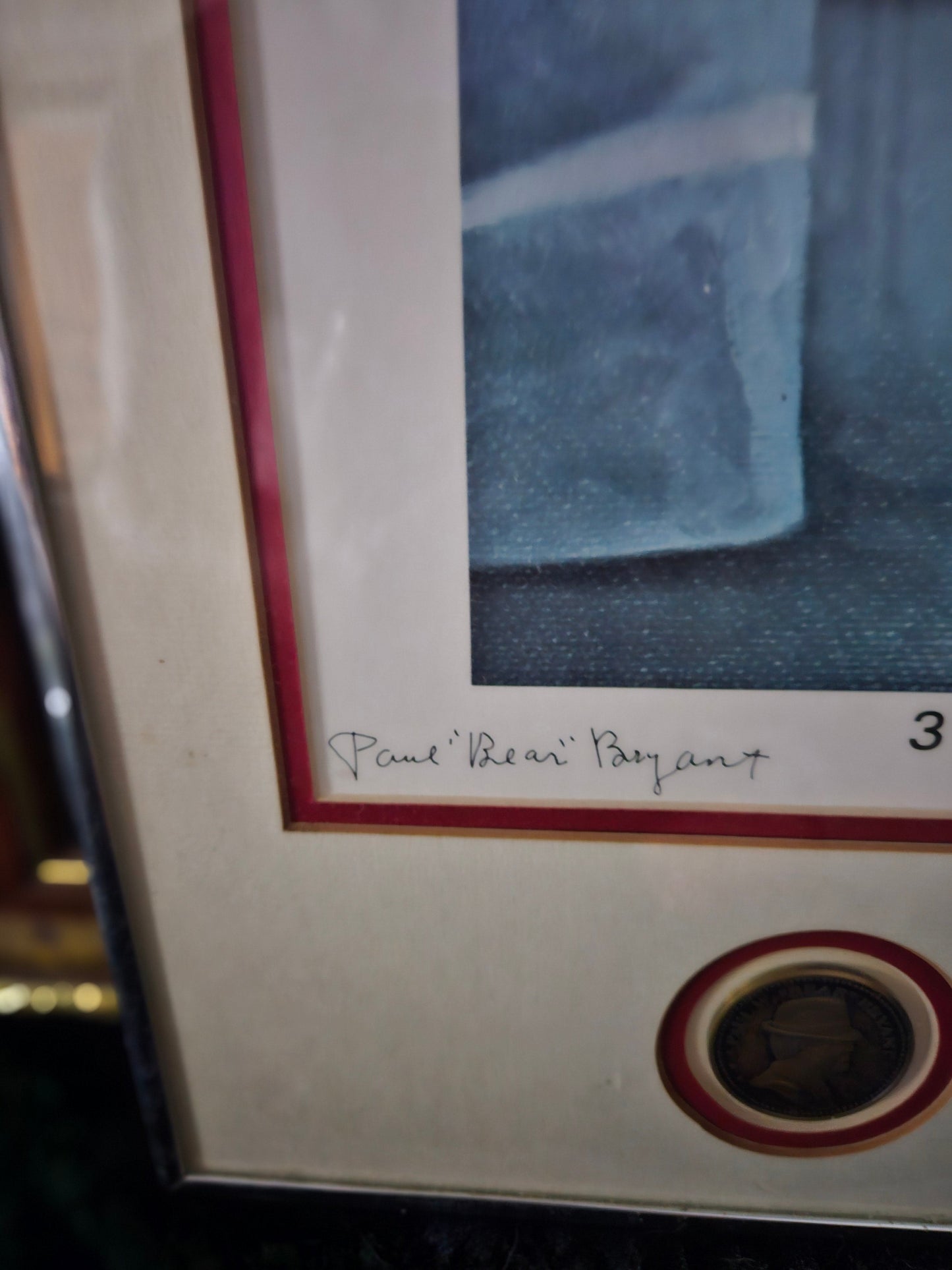 Paul "Bear" Bryant "315 And Rolling" Signed & Numbered Lithograph – Double Coin Edition – Near Mints s