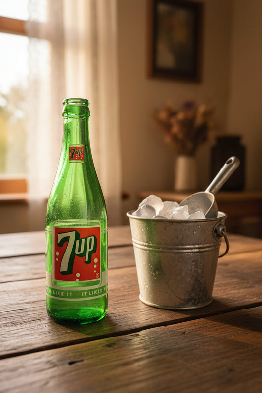 Vintage 7-Up ACL Bottle – Athens, Alabama – 7 oz – 1950s
