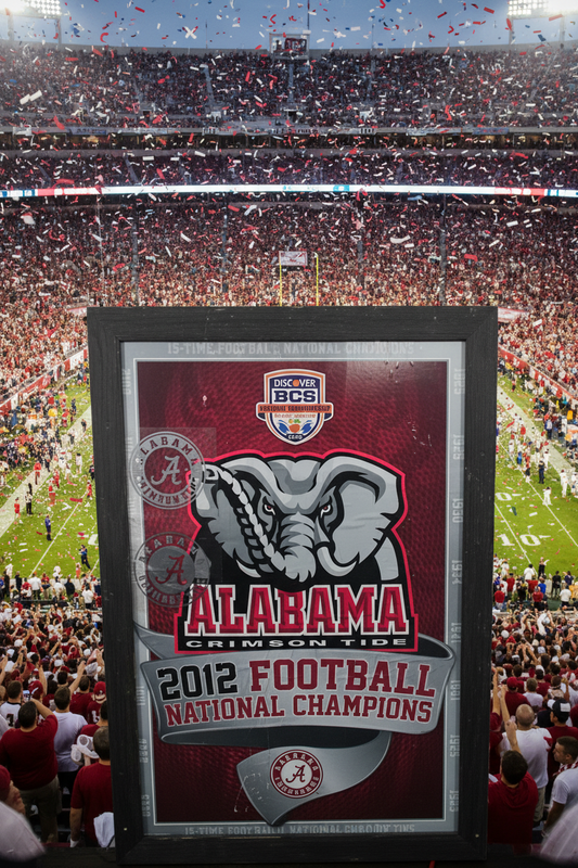 Alabama Crimson Tide 2012 BCS National Champions Framed Poster – Discover BCS | 35.5x25.5