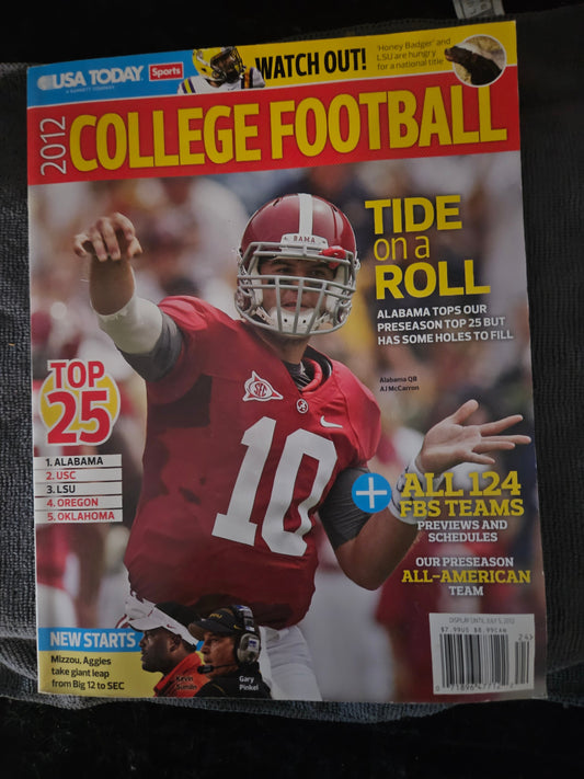 USA Today Sports 2012 College Football Preview – AJ McCarron – Alabama #1 Preseason