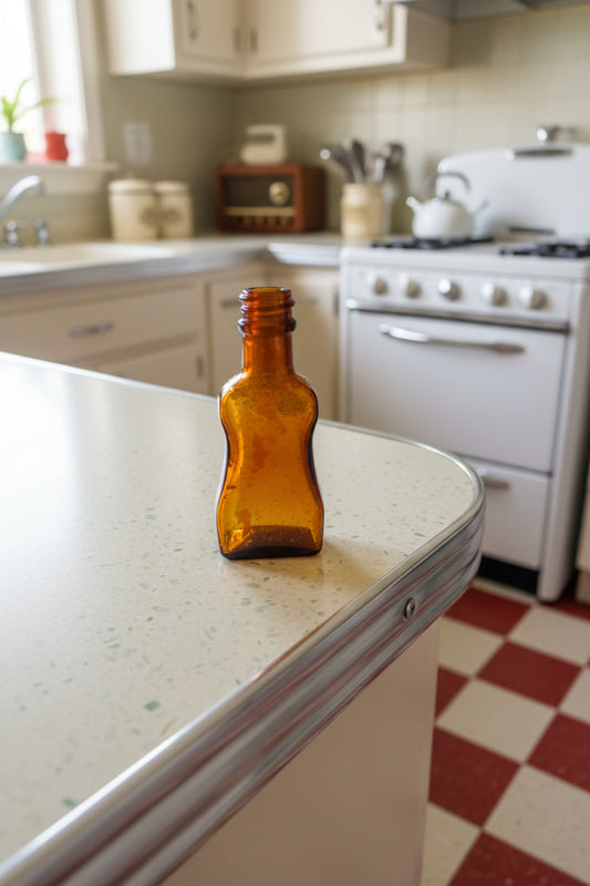 Vintage Mini Glass Bottles — Assorted Styles, Labeled & Unlabeled
