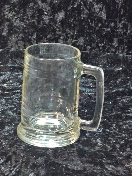 Vintage Clear Glass Beer Mug – Classic Stein Style