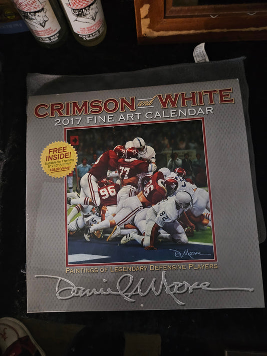 Crimson and White 2017 Fine Art Calendar – Daniel A. Moore – Legendary Defensive Players