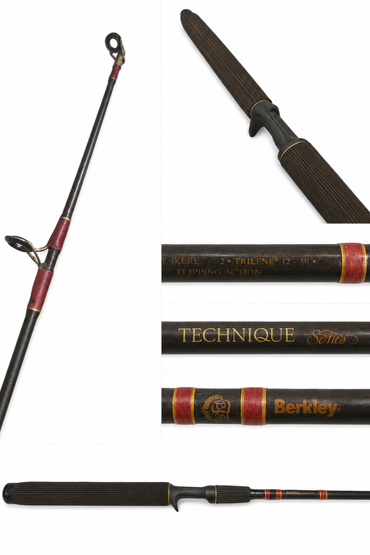 Vintage Berkley Series One Flipping Stick Fishing Rod 12-30 lb Trilene Heavy Action23:48