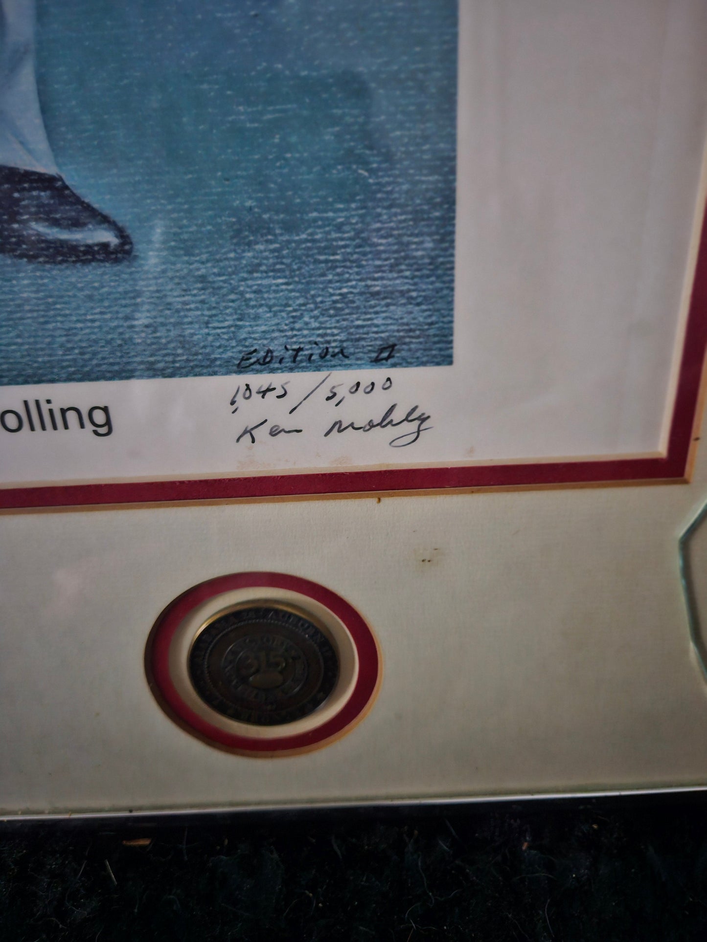 Paul "Bear" Bryant "315 And Rolling" Signed & Numbered Lithograph – Double Coin Edition – Near Mints s